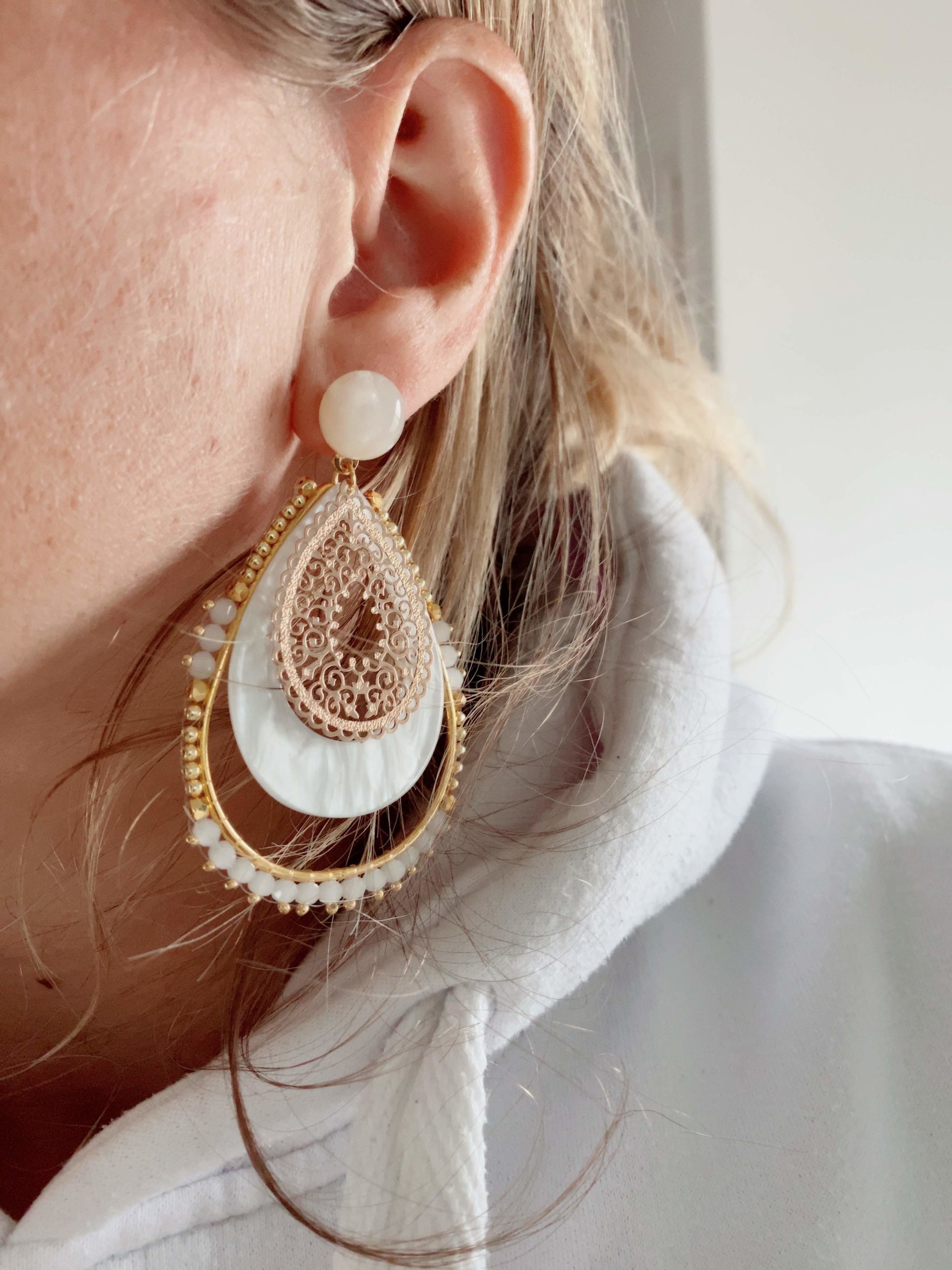 TGHYB Boucles/ doreilles/ Pendantes,Mode Vintage /Él/égant Plaqu/é Or Dot Grand Piercing Rond Cerceau Bouchons Boucles doreilles Fine Cadeau De F/ête des M/ères Charme Bijoux pour Hommes Femmes Fille